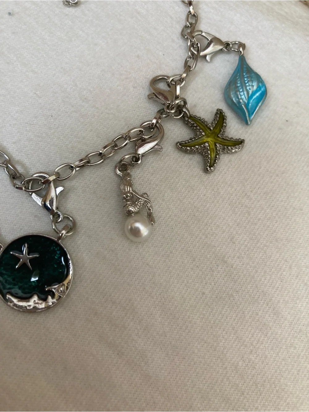 Ocean Sea Beach Charms Bracelet Mermaid Dolphins Nautical